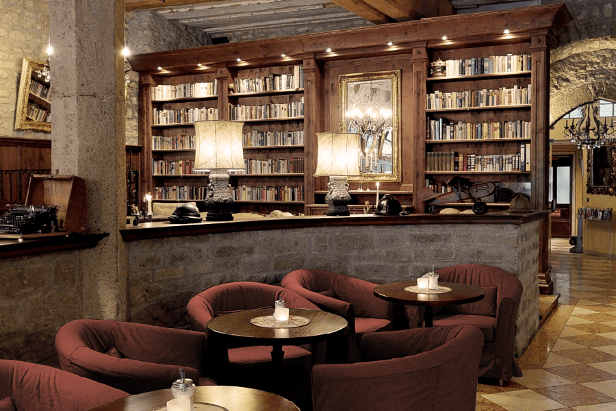 mittelalterliches Café in Rothenburg